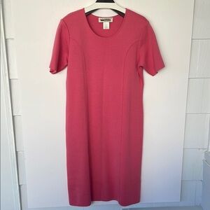 Castleberry for Appleseeds Pink Sheath Dress Wool Blend Size 12